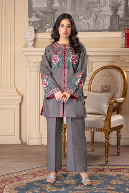 Motif Khaddar Embroidered Co-ord Set-045