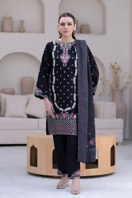 Motif Khaddar Embroidered Suit 049