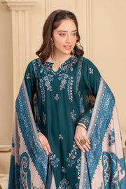 Motif Peach Wool Embroidered Suit.