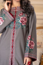 Motif Khaddar Embroidered Co-ord Set-045