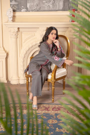 Motif Khaddar Embroidered Co-ord Set-045