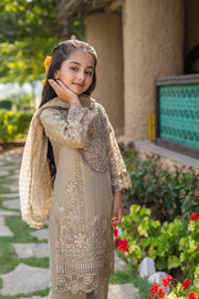 Motif Kids Organza Embroidered Suit