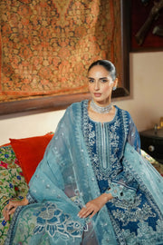 Motif Organza Embroidered Suit
