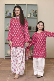 Motif Lawn Sequence Embroidered Suit