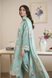 Motif Lawn Embroidered Suit