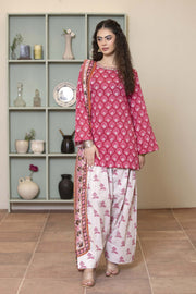 Motif Lawn Sequence Embroidered Suit