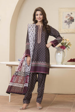 Motif Lawn Printed Suit