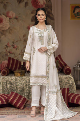 Motif Khaddi Net Embroidered Suit