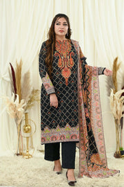 Motif Printed Khaddar Suit