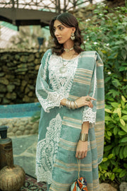Motif Cotton Embroidered Suit