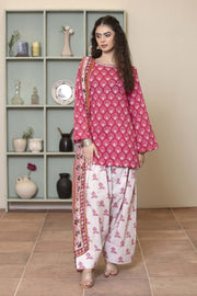 Motif Lawn Sequence Embroidered Suit