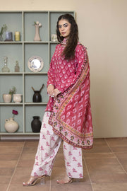 Motif Lawn Sequence Embroidered Suit