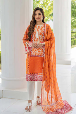 Motif Lawn Printed Suit