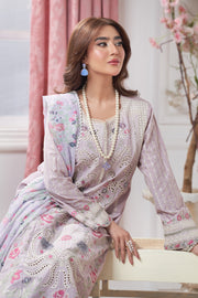 Motif Lawn Embroidered Suit