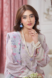 Motif Lawn Embroidered Suit