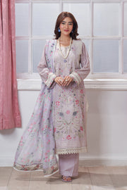 Motif Lawn Embroidered Suit