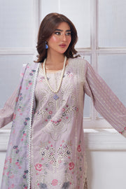 Motif Lawn Embroidered Suit