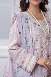 Motif Lawn Embroidered Suit