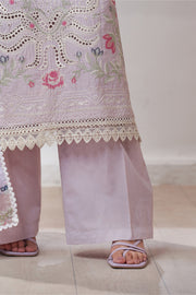 Motif Lawn Embroidered Suit
