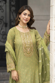Motif Jacquard Embroidered Suit