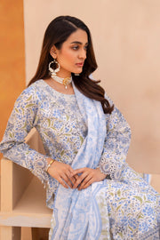 Motif Lawn Printed Suit