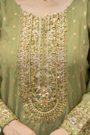 Motif Jacquard Embroidered Suit