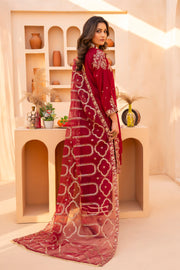 Motif Viscose Embroidered Suit