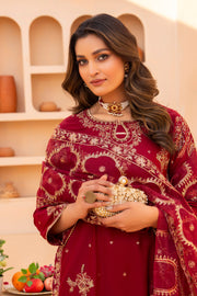 Motif Viscose Embroidered Suit
