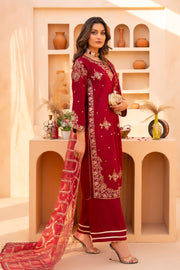 Motif Viscose Embroidered Suit