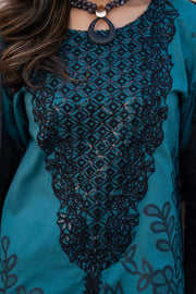 Motif Jacquard Embroidered Suit
