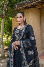 Motif Khaddi Net Embroidered Suit