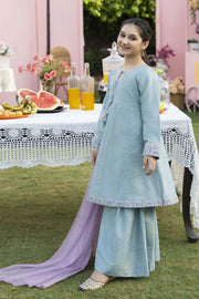 Motif Girls Jacquard Embroidered Suit
