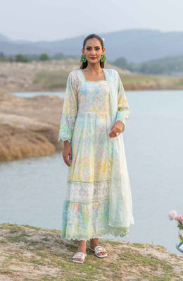 Motif Satrangi Print-Kari Suit