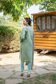 Motif Jacquard Embroidered Suit