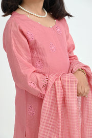 Motif Kids Masoori Embroidered Suit