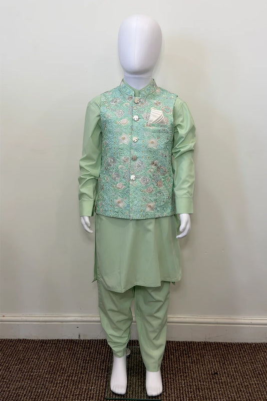 Motif Boys Waistcoat Suit-3428