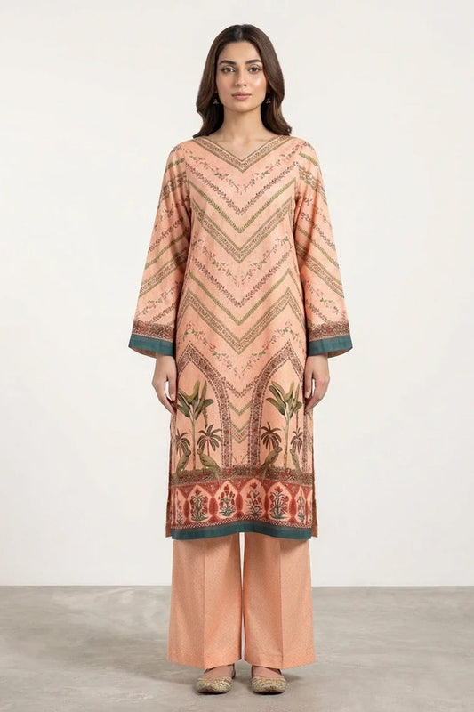 Motif Silk Printed Co-ord Set-058