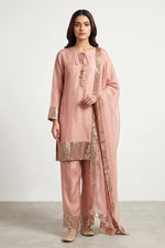 Motif Tusser Silk 3Pc suit-004