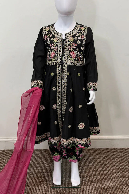 Motif Kids Cotton Embroidered Suit-26406