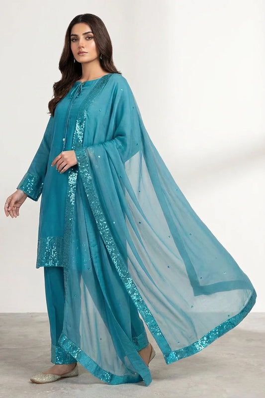 Motif Tusser Silk 3Pc suit-003
