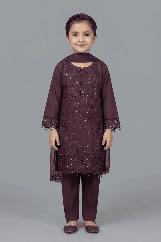 Motif Kids Lawn Embroidered Suit-035