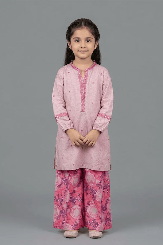 Motif Kids Printed Emroidered Suit-065