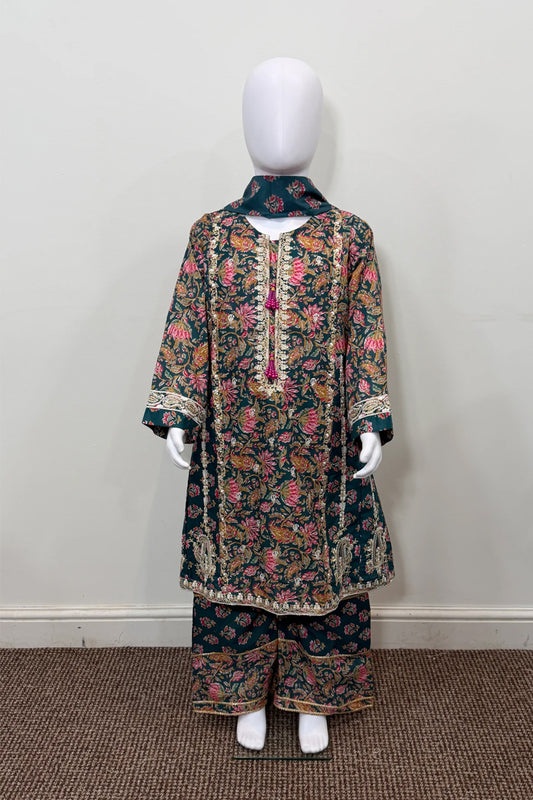 Motif Kids Lawn Printed Suit-26518