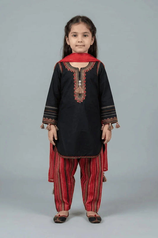 Motif Kids Embroidered Viscose Suit-711