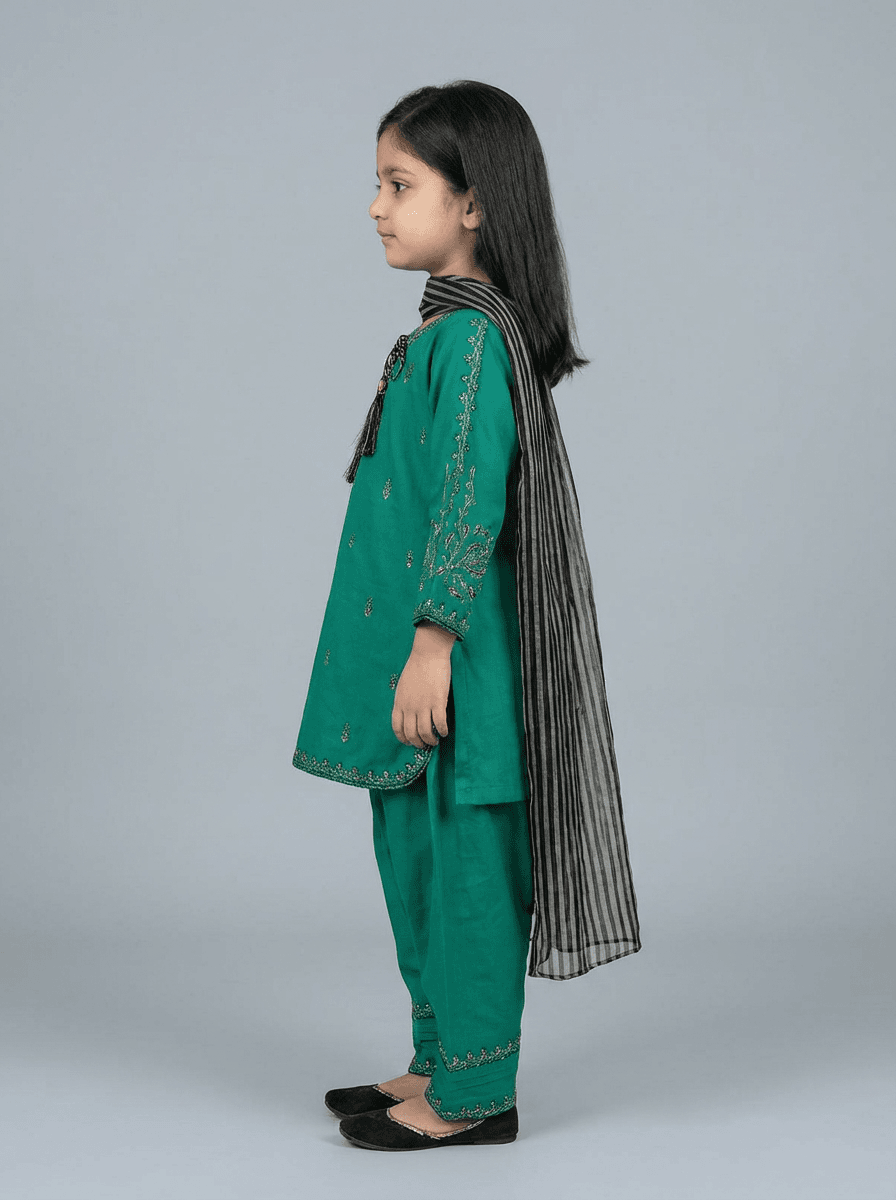 Motif Kids Embroidered Suit-26402