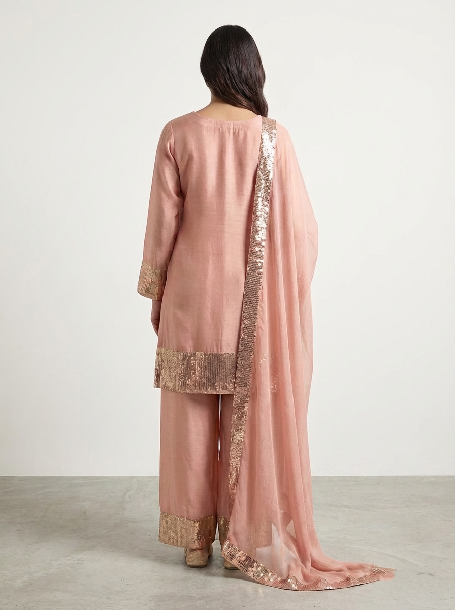Motif Tusser Silk 3Pc suit-004