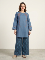 Motif Solid Embroidered Co-ord Set-017