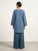 Motif Solid Embroidered Co-ord Set-017