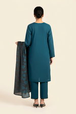 Motif Dhanak Embroidered Suit-3957