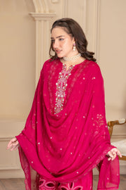 Motif Viscose Embroidered Suit-046